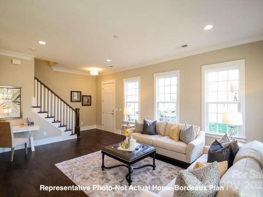 19732-B School Street, Cornelius, NC 28031.  MLS# CAR4235035, YatesRealty ID 13009. Living-Bordeaux Plan
