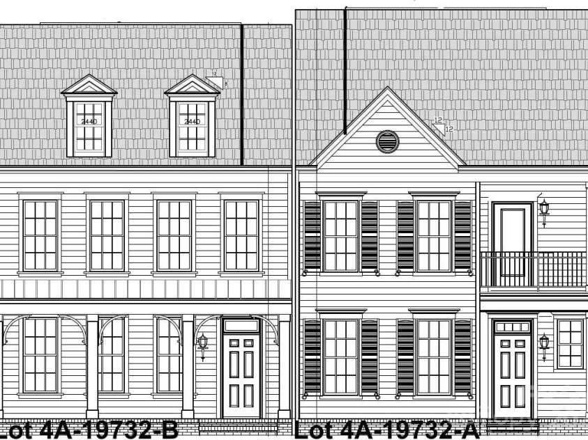 19732-B School Street, Cornelius, NC 28031.  MLS# CAR4235035, YatesRealty ID 13009. Lot 4A Front Elevation-School Street at Catawba