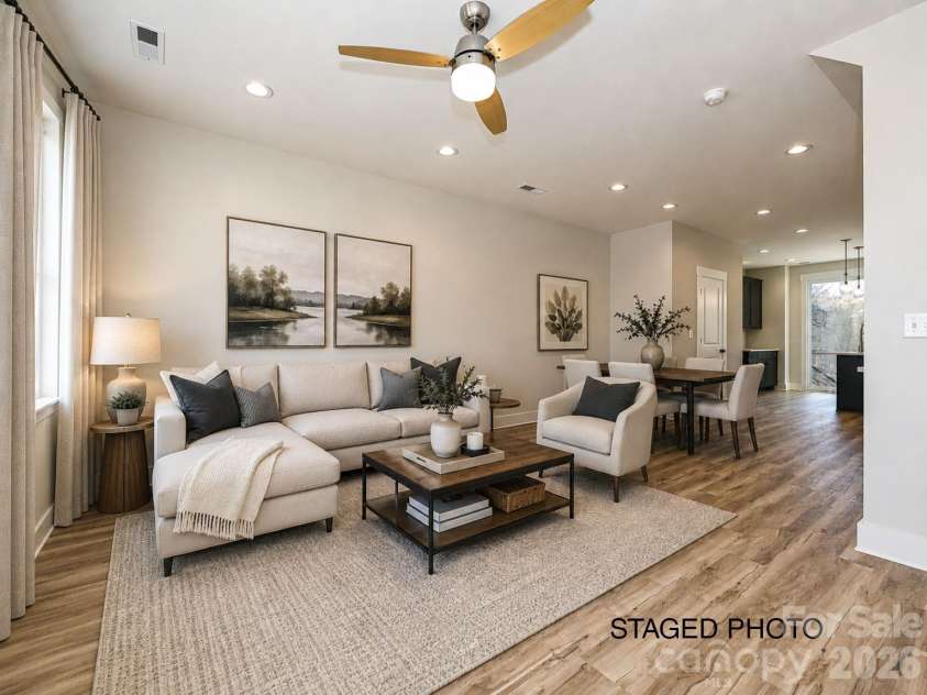 916 Callahan Street, Charlotte, NC 28206.  MLS# CAR4208865, YatesRealty ID 1301. Living/Dining *Virtually Staged*