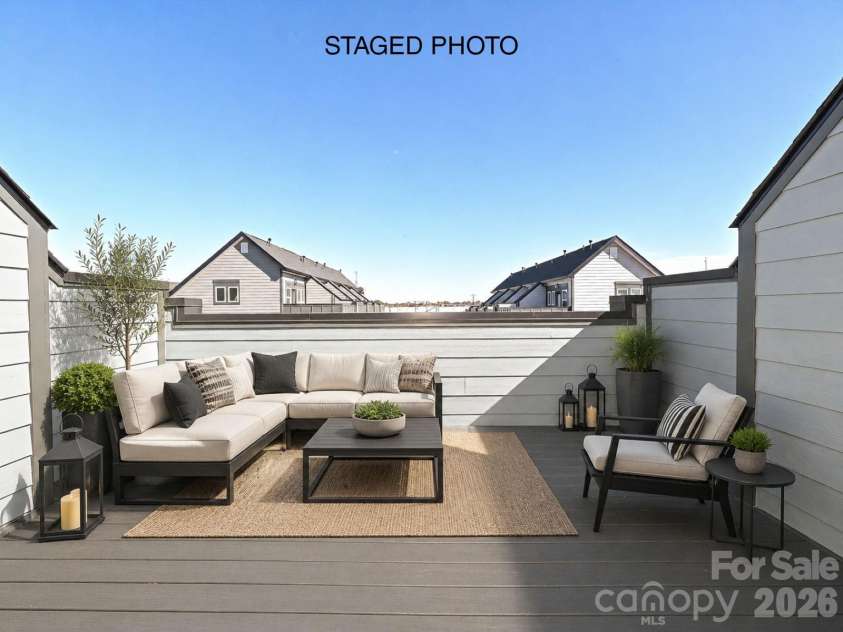 916 Callahan Street, Charlotte, NC 28206.  MLS# CAR4208865, YatesRealty ID 1301. Rooftop Terrace *Virtually Staged*
