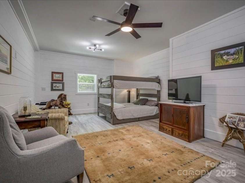 2054 Catawba Trail, Nebo, NC 28761.  MLS# CAR4255787, YatesRealty ID 13014. Downstairs Bunkroom