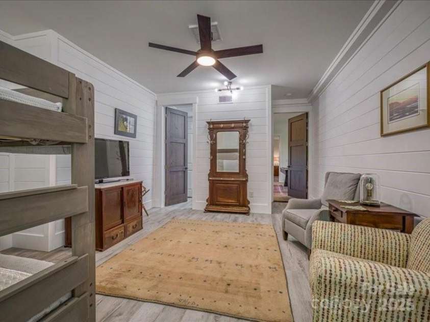 2054 Catawba Trail, Nebo, NC 28761.  MLS# CAR4255787, YatesRealty ID 13014. Downstairs Bunkroom