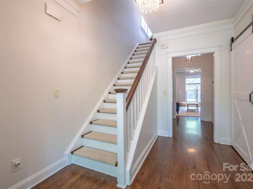 7409 Gilderstern Glen Court, Huntersville, NC 28078.  MLS# CAR4249870, YatesRealty ID 13015. Hardwood floors continue on the stairs and upstairs hallway