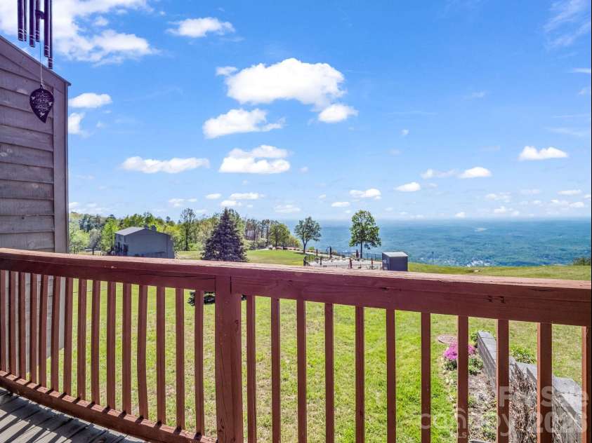 2881 White Oak Mountain Road, Columbus, NC 28722.  MLS# CAR4371234, YatesRealty ID 13027. Views from the main level deck looking toward the pool