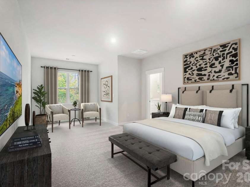 3149 Finchborough Court, Charlotte, NC 28269.  MLS# CAR4368547, YatesRealty ID 13052. Primary Suite on 2nd level - Virtual Staging