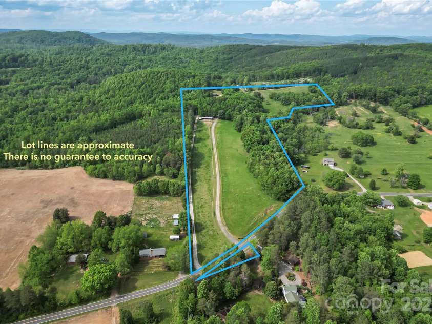 536 Brookhaven Road, Statesville, NC 28625.  MLS# CAR4255723, YatesRealty ID 13060. Aerial Views of Farm (lot lines are APPROXIMATE only)