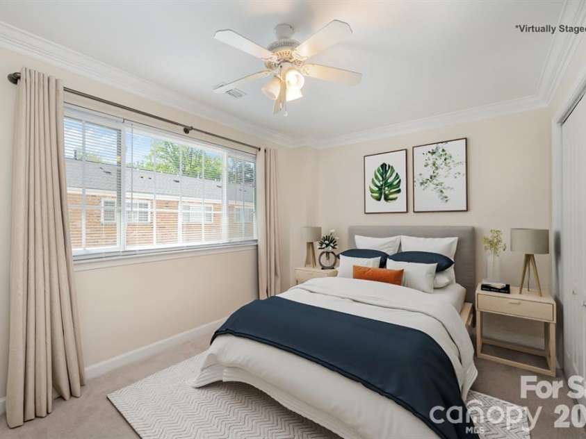 1218 Green Oaks Lane, Charlotte, NC 28205.  MLS# CAR4367673, YatesRealty ID 13065. Virtually staged bedroom