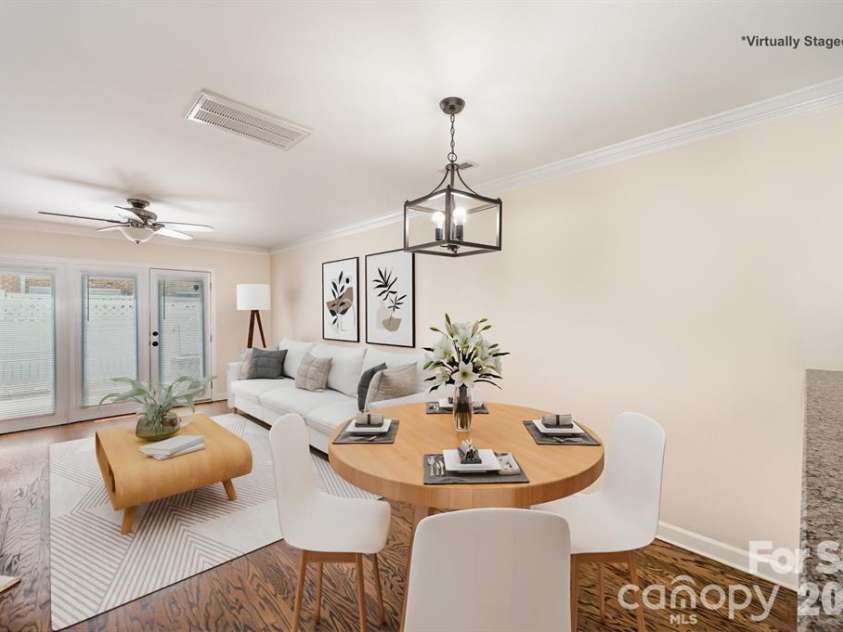 1218 Green Oaks Lane, Charlotte, NC 28205.  MLS# CAR4367673, YatesRealty ID 13065. Virtually staged dining room