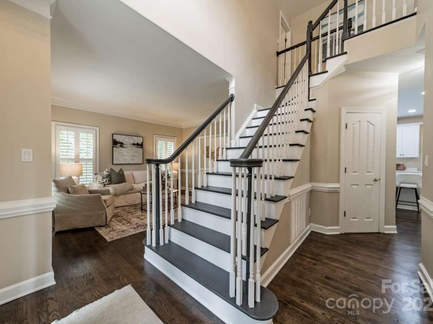2907 Notchview Court, Charlotte, NC 28210.  MLS# CAR4257464, YatesRealty ID 13068. Stairs to Upper Level