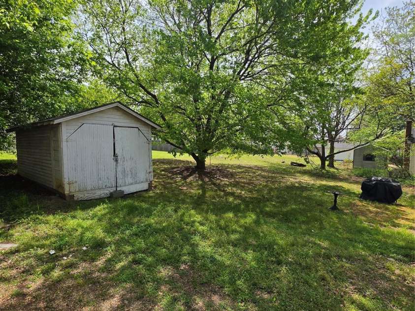 608 Poplar Avenue, Kannapolis, NC 28081.  MLS# CAR4367579, YatesRealty ID 13083. Backyard with gorgeous shade tree.