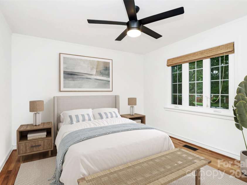 1809 Jameston Drive, Charlotte, NC 28209.  MLS# CAR4258823, YatesRealty ID 13088. Virtually Staged Main Bedroom