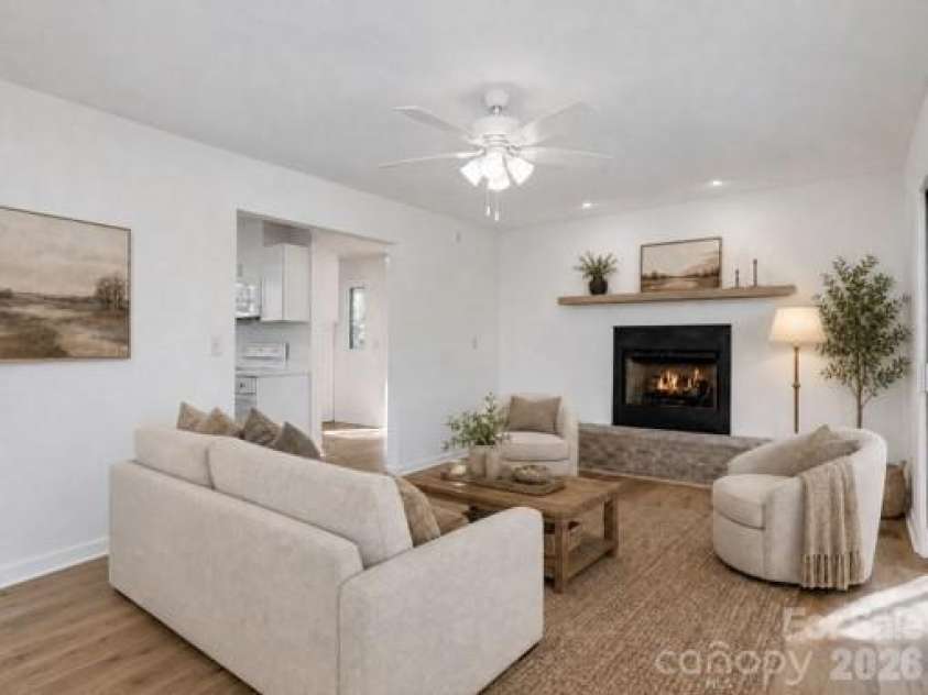 3113 Primrose Drive, Hendersonville, NC 28792.  MLS# CAR4359967, YatesRealty ID 13099. Virtually staged den
