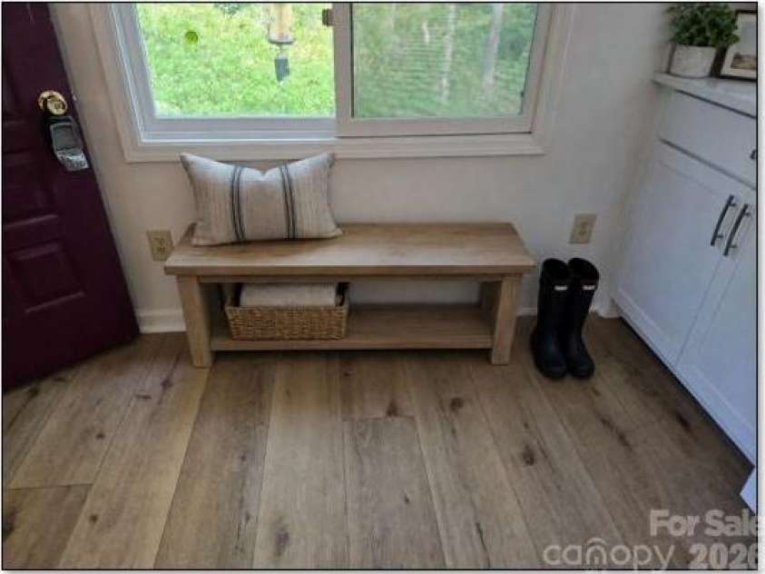 3113 Primrose Drive, Hendersonville, NC 28792.  MLS# CAR4359967, YatesRealty ID 13099. Virtually staged mudroom