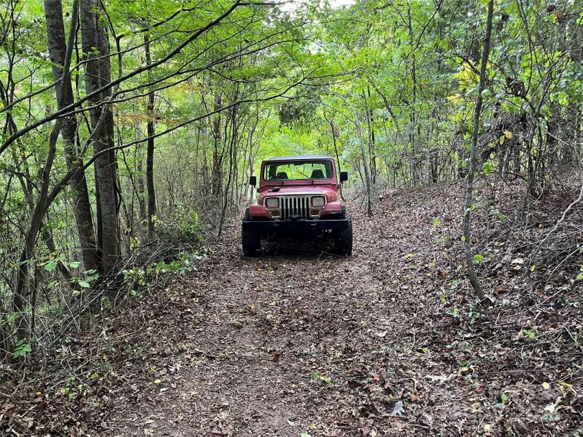 1961 Cane Creek Road, Fletcher, NC 28732.  MLS# CAR4233282, YatesRealty ID 131. Road circles thru property