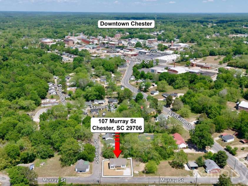 107 Murray Street, Chester, SC 29706.  MLS# CAR4369341, YatesRealty ID 13100. 