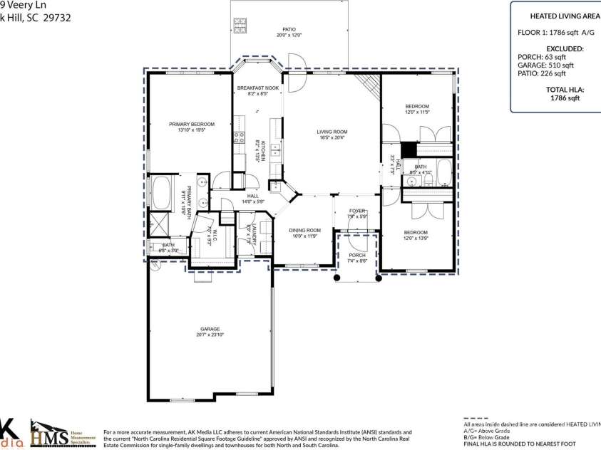2289 Veery Lane, Rock Hill, SC 29732.  MLS# CAR4273611, YatesRealty ID 13123. 