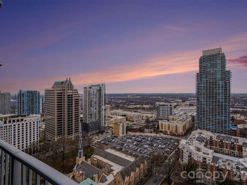 210 Church Street, Charlotte, NC 28202.  MLS# CAR4340266, YatesRealty ID 1314. Aerial view off balcony