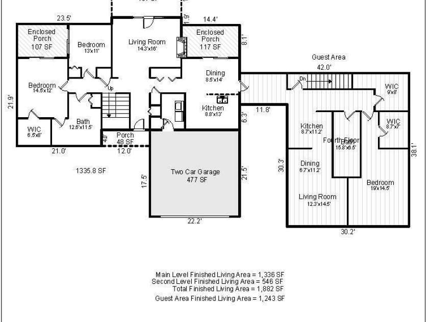 40 Country Bear Lane, Flat Rock, NC 28731.  MLS# CAR4420837, YatesRealty ID 13148. Floor plan main level