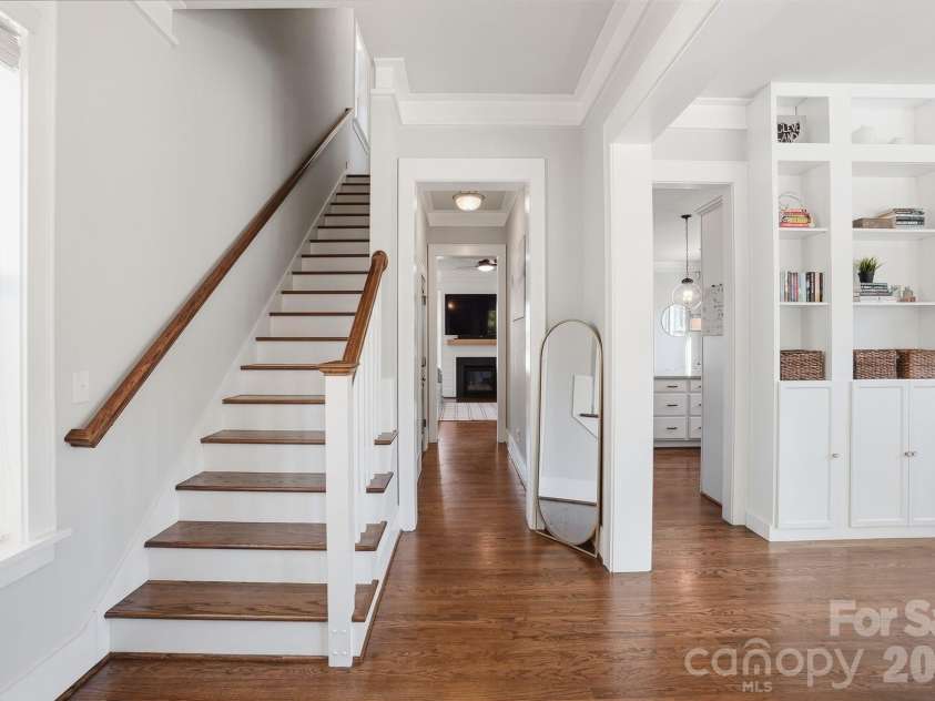 724 Bluff Loop Road, Rock Hill, SC 29730.  MLS# CAR4368937, YatesRealty ID 13163. Hardwoods on the stairs