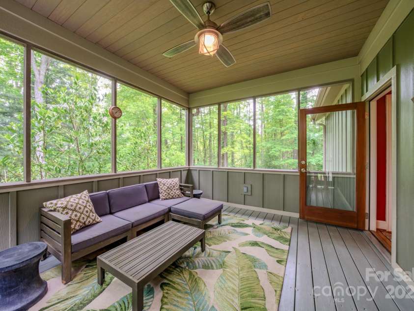 262 Erwin Hills Road, Asheville, NC 28806.  MLS# CAR4255578, YatesRealty ID 13166. Screened Back Porch