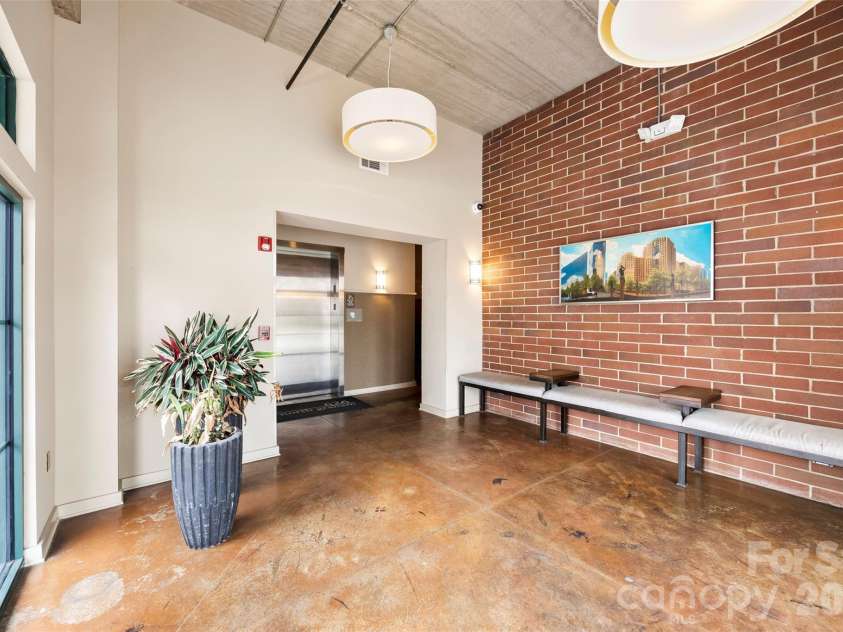 626 Graham Street, Charlotte, NC 28202.  MLS# CAR4350299, YatesRealty ID 13166. Lobby, Elevator & Mail area