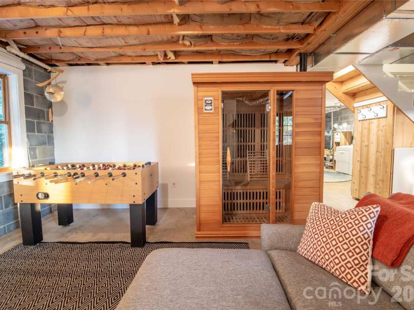 348 Dandelion Lane, Burnsville, NC 28714.  MLS# CAR4340112, YatesRealty ID 13223. Sauna Basement 
