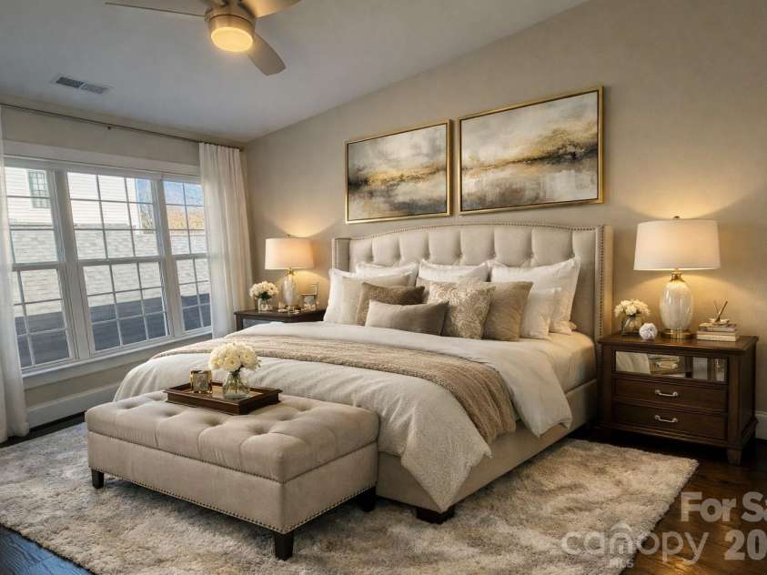 541 Griffith Village Lane, Davidson, NC 28036.  MLS# CAR4346354, YatesRealty ID 13227. Virtually staged Bedroom 3 on 3rd level