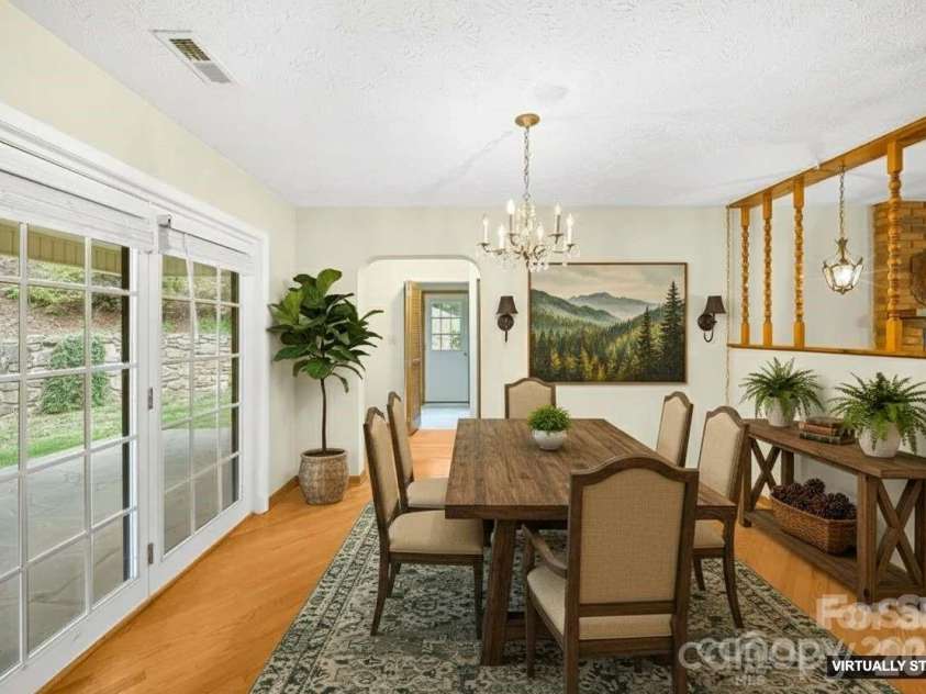 25 Mezzo Cove, Asheville, NC 28804.  MLS# CAR4308363, YatesRealty ID 13232. *Virtually staged dining space