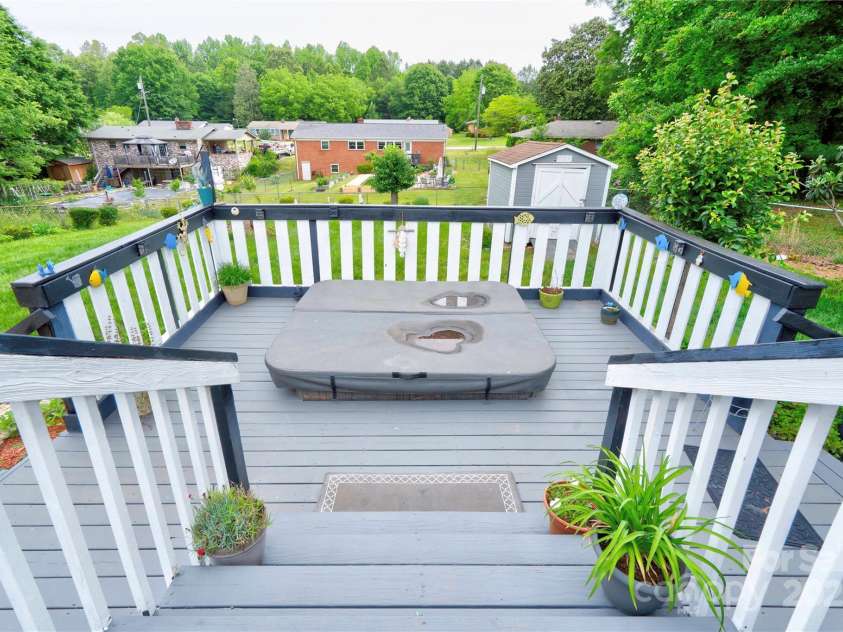 109 Ashley Street, Shelby, NC 28150.  MLS# CAR4256625, YatesRealty ID 13239. Back Deck/Hot Tub