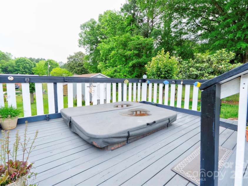 109 Ashley Street, Shelby, NC 28150.  MLS# CAR4256625, YatesRealty ID 13239. Back Deck/Hot Tub