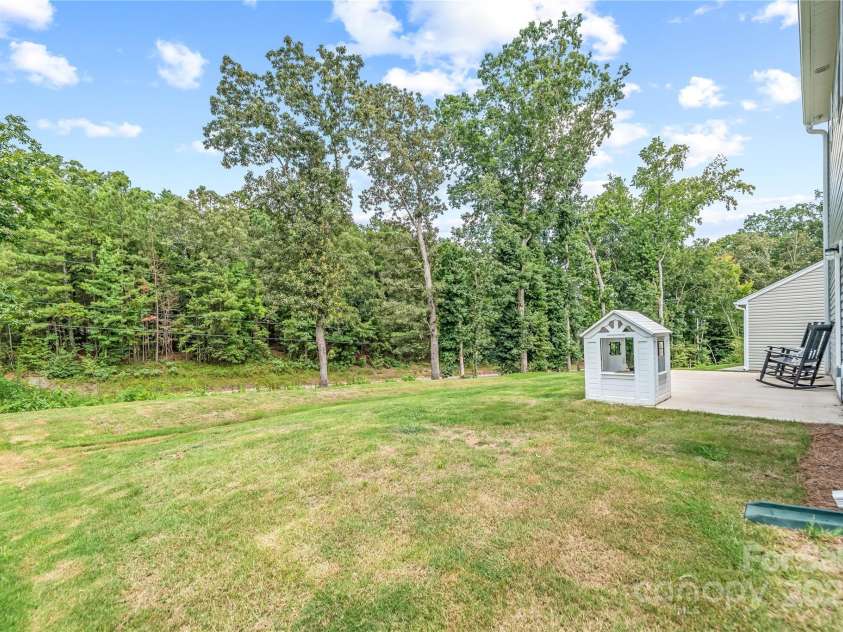 73 Sweet Peach Lane, Peachland, NC 28133.  MLS# CAR4210492, YatesRealty ID 13240. Gracious Sized Backyard