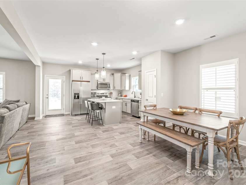 73 Sweet Peach Lane, Peachland, NC 28133.  MLS# CAR4210492, YatesRealty ID 13240. Open Dining Area