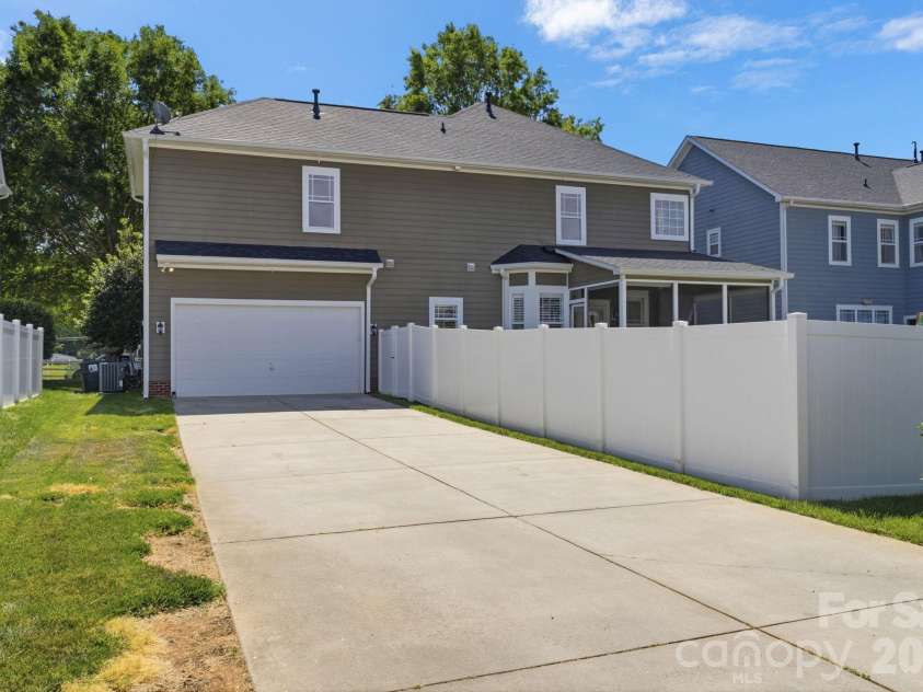 2010 Seabiscuit Drive, Indian Trail, NC 28079.  MLS# CAR4364117, YatesRealty ID 13244. Rear Garage & Driveway