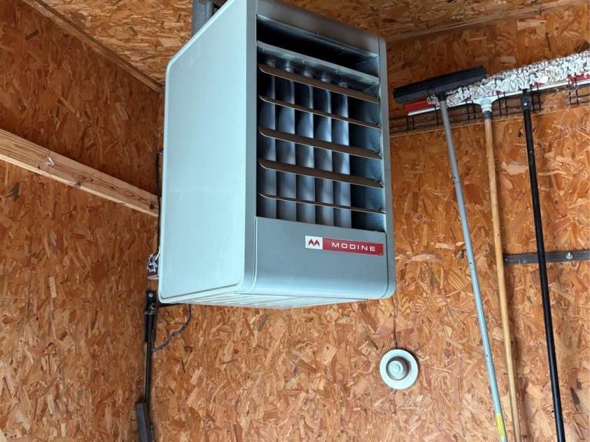 110 Davis Street, Dallas, NC 28034.  MLS# CAR4285935, YatesRealty ID 1325. Garage heater