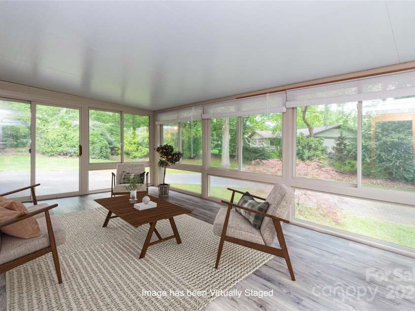 109 Wilkie Way, Fletcher, NC 28732.  MLS# CAR4257136, YatesRealty ID 13275. VIRTUALLY STAGED Sunroom
