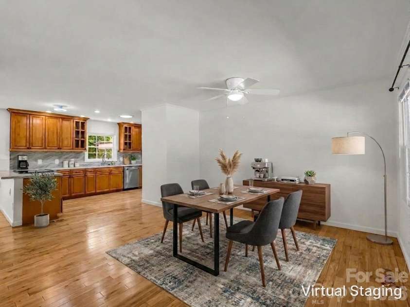 260 Warrior Drive, Tryon, NC 28782.  MLS# CAR4359501, YatesRealty ID 13291. Virtual staging option for the dining area.