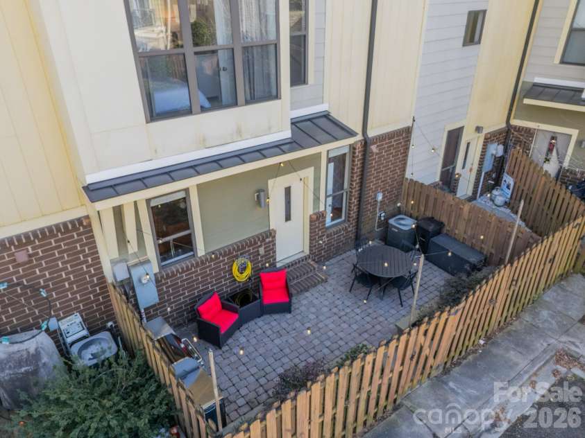 3409 Spencer Street, Charlotte, NC 28205.  MLS# CAR4357340, YatesRealty ID 13293. Back Patio