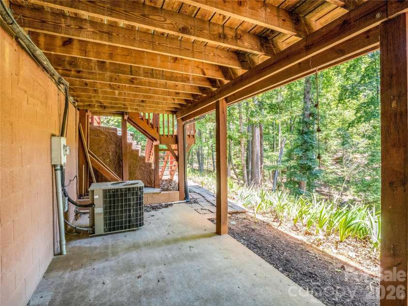 137 Amys Ridge Road, Lake Lure, NC 28746.  MLS# CAR4391704, YatesRealty ID 133. Lower Back Patio