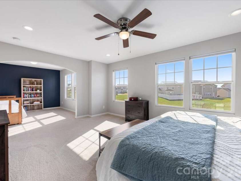 154 Sutters Mill Drive, Troutman, NC 28166.  MLS# CAR4356786, YatesRealty ID 13314. Gorgeous primary with additional sitting/flex space.