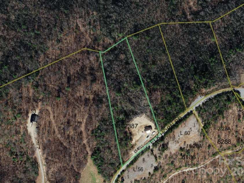 597 Elk Horn Road, Ferguson, NC 28624.  MLS# CAR4239325, YatesRealty ID 13327. GIS Aerial
