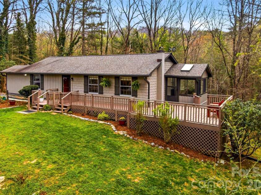 143 Rocky Ridge Road, Pisgah Forest, NC 28768.  MLS# CAR4364928, YatesRealty ID 13336. Front exterior