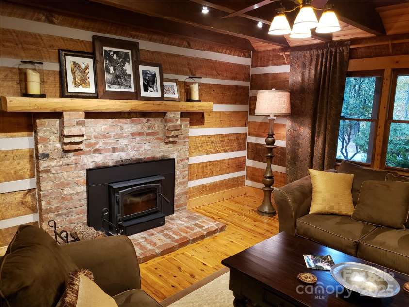 142 Cherrywood Lane, Pisgah Forest, NC 28768.  MLS# CAR4312423, YatesRealty ID 13342. Living room