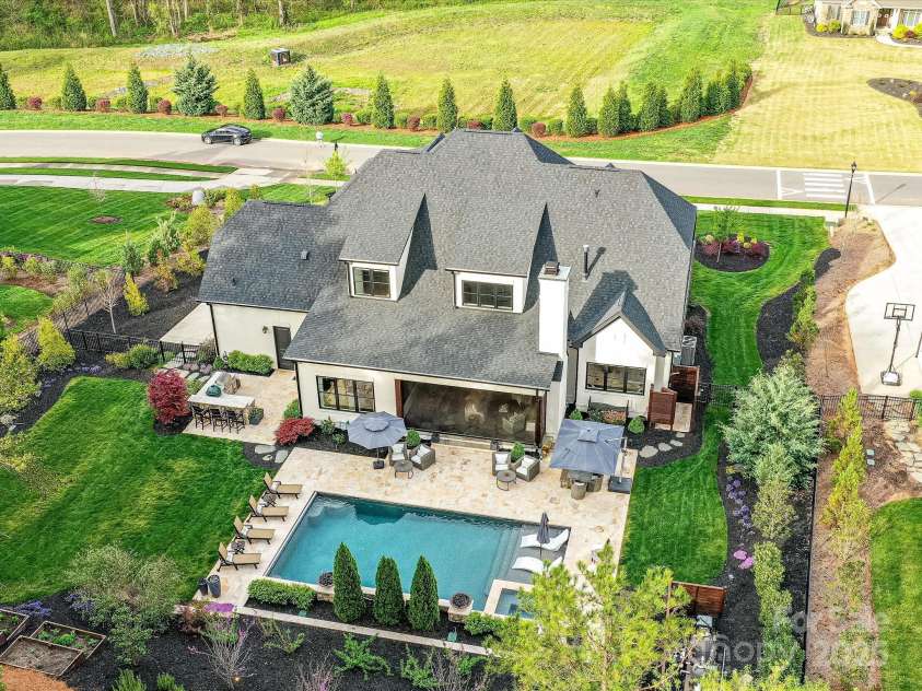 2954 Holbrook Road, Fort Mill, SC 29715.  MLS# CAR4254159, YatesRealty ID 13354. Rear Drone View