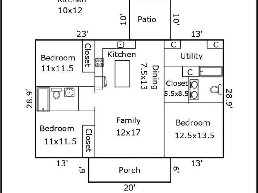 101 Allen Hills Way, Olin, NC 28660.  MLS# CAR4332375, YatesRealty ID 13363. Measurements