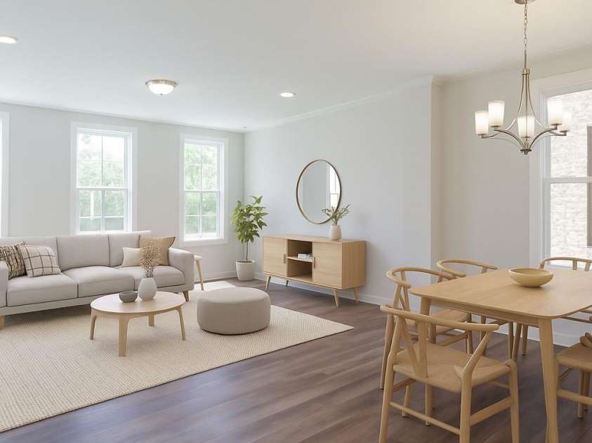 226 Gilead Road, Huntersville, NC 28078.  MLS# CAR4259892, YatesRealty ID 13363. Dining and Living room virtually staged