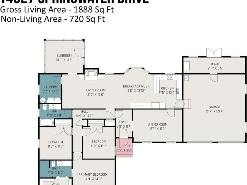 14027 Springwater Drive, Matthews, NC 28105.  MLS# CAR4256903, YatesRealty ID 13369. 