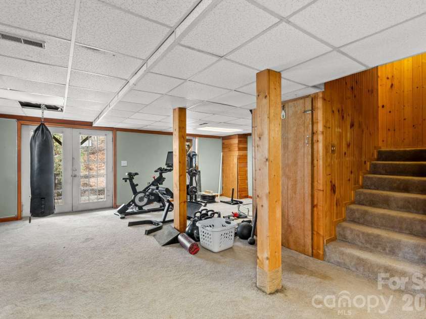 842 Grouse Road, Clyde, NC 28721.  MLS# CAR4326443, YatesRealty ID 13378. Basement