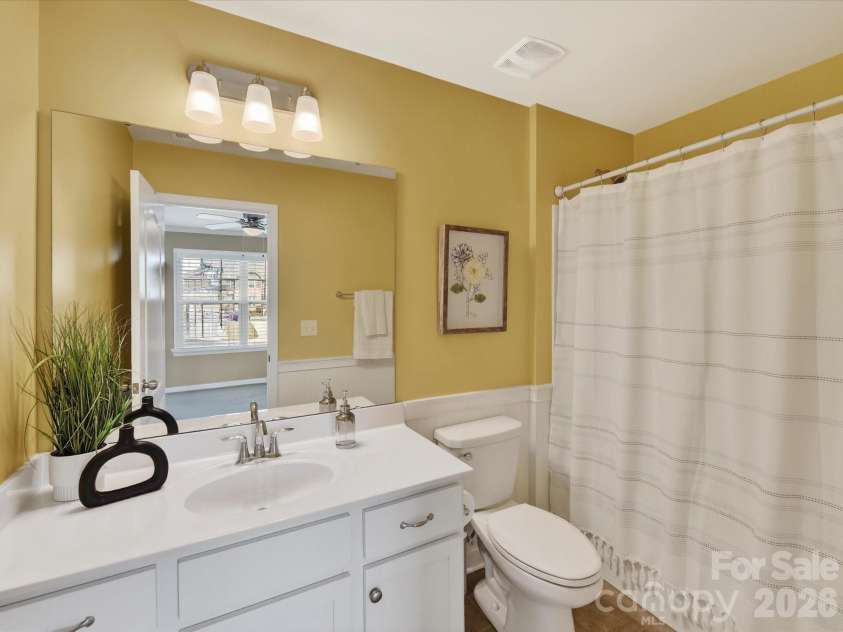 5218 Spanish Ivy Lane, Indian Land, SC 29707.  MLS# CAR4359918, YatesRealty ID 13379. Full Bath 2 for Bedroom 2 has Quartz Counters 