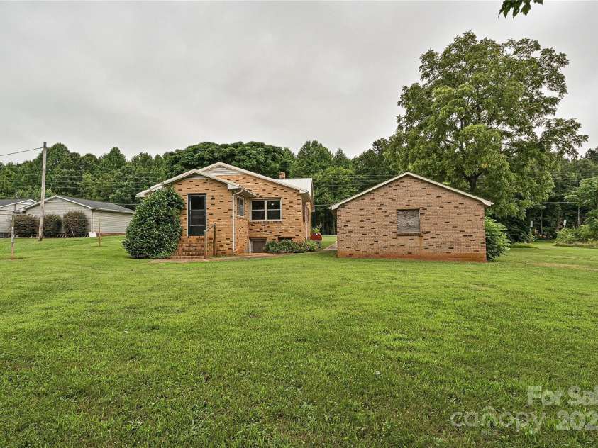 1212 Salem Church Road, Lincolnton, NC 28092.  MLS# CAR4279643, YatesRealty ID 1338. Rear of home and garage