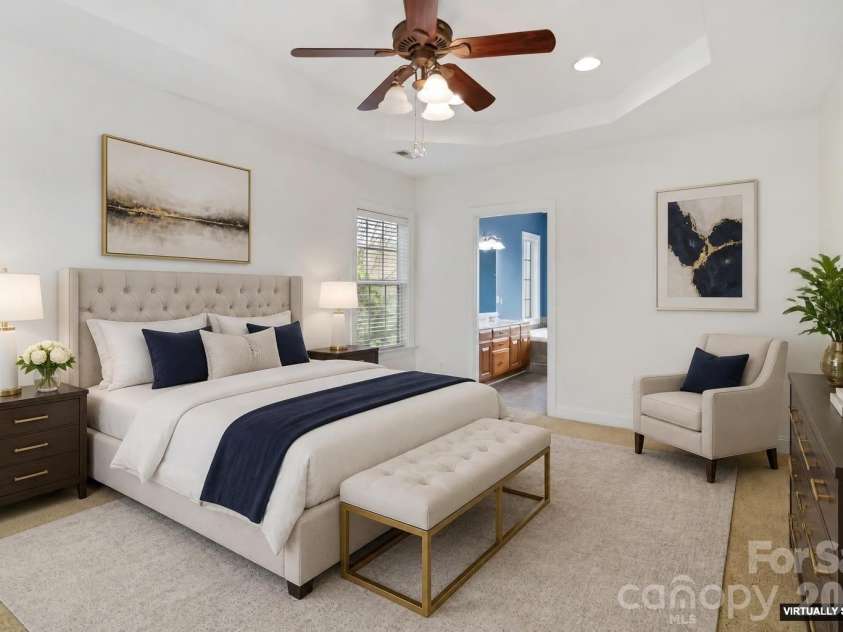 3908 Hazel Downe Way, Rock Hill, SC 29732.  MLS# CAR4356974, YatesRealty ID 13385. Primary Bedroom Virtually Stagged